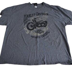 Harley Davidson T Shirt Gray Ontario Canada Vintage Motorcycle Design Size 3XL